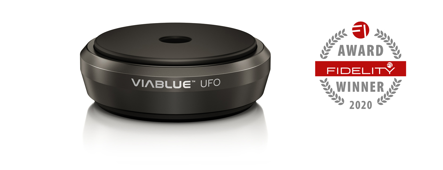 Der UFO XL Absorber in Schwarz von VIABLUE™ ist ein Gerätefüße-Set, das aus vier Absorbern besteht.